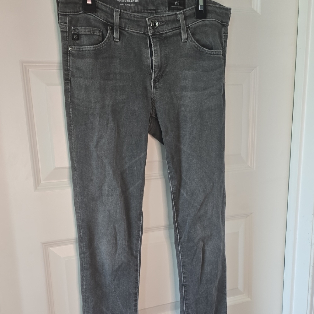 Ag Adriano Goldschmied Gray Skinny Jeans with Modern Silhouette